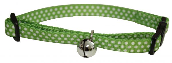 Happy pet halsband voor kat dotty groen