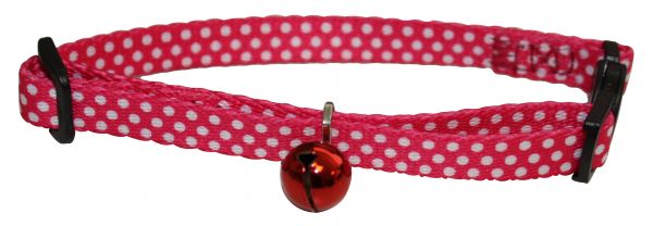 Happy pet halsband voor kat dotty roze