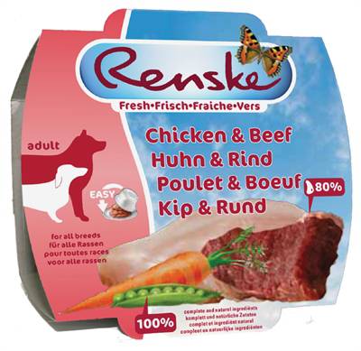 Renske vers vlees kip/rund hondenvoer