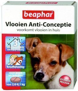Mand lunch drinken Beaphar Vlooien Anticonceptie slechts € 15,80 voor Grote Hond 21-40 Kg.
