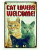 PLENTY GIFTS WAAKBORD BLIK CAT LOVERS WELCOME