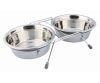 Trixie Voer / Waterbak-set Klapperbescherming Rvs / Metaal Grijs