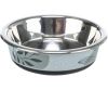 TRIXIE VOERBAK WATERBAK PLAT RVS / KUNSTSTOF / RUBBER BLAUW / GRIJS