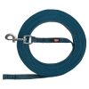 Trixie Riem Sleeplijn Voor Hond Met Rubber Anti Slip Petrol Blauw