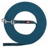 Trixie Riem Sleeplijn Voor Hond Met Rubber Anti Slip Petrol Blauw