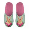 Pantoffel Konijn Groen / Roze
