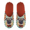 Pantoffel Pug Mopshond Oranje