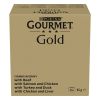 Gourmet Gold Chinks In Gravy Rund / Zalm / Kalkoen / Kip Kattenvoer