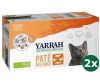 Yarrah Organic Kat Multipack Pate Zalm / Kalkoen / Rund Kattenvoer