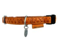 Macleather halsband voor hond bruin