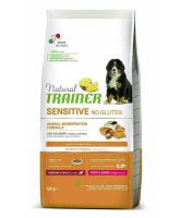 Natural trainer dog puppy / junior medium / maxi sensitive salmon hondenvoer
