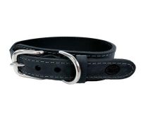 Sazzz halsband voor hond  boho vintage leer antraciet